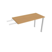 Pracovný stôl Uni, reťaziaci, 120x75,5x60 cm, buk/biela