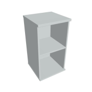 Prídavná skriňa k stolu Hobis, 40x75,5x40 cm, sivá