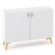 Policová skriňa ALFA ROOT s del.priečkou, 1 polica, 120x47x88,7cm, biela