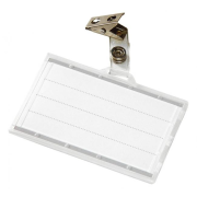Visačka na plastovú kartu so štipcom DONAU 85x50mm 50ks