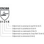 Rukavice pracovné celokoženné DONAU SAFETY biele veľ. 9/L