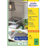Etikety farebné 70x37mm Avery A4 100 hárkov zelené