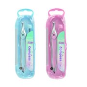 Kružidlo plastové KEYROAD v puzdre, 12 ks, mix pastelových farieb