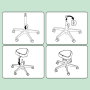 Ergonomická balančná stolička na sedenie Leitz Ergo s kolieskami