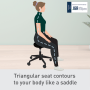 Ergonomická stolička na sedenie s kolieskami Leitz Ergo
