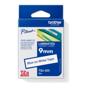 Samolepiaca páska Brother TZ-223 9 mm biela/modrá