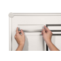 Magnetický DURAFRAME MAGNETIC Top pre A4, 210x40 mm, strieborný