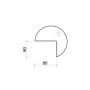 Doplnkový stôl Flex, ľavý, 120x75,5x(80x60) cm, agát/kov