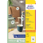 Etikety univerzálne kruhové 51mm Avery A4 10 hárkov
